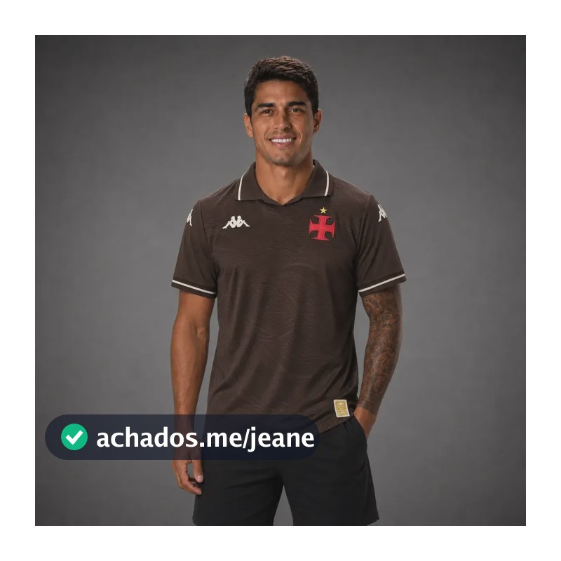 Camisa Vasco Oficial I I I  Third 2025/26 Masculina Marrom Gg