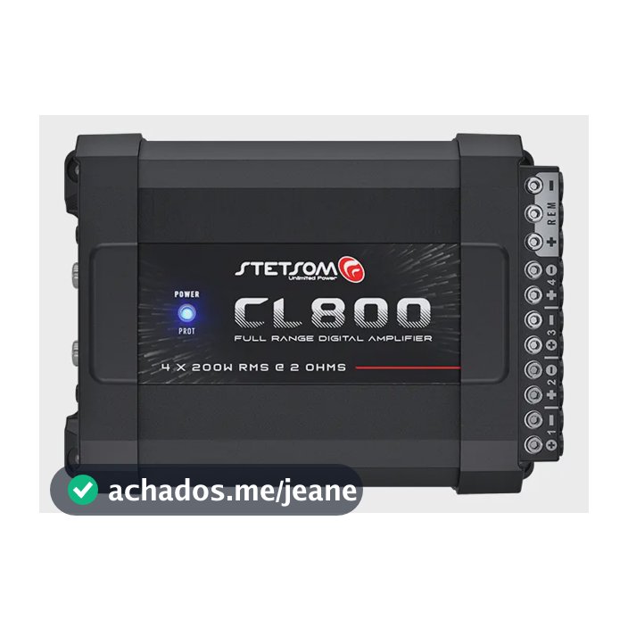 Módulo Stetsom Cl800 Amplificador Stereo Full Range 800w Rms Preto
