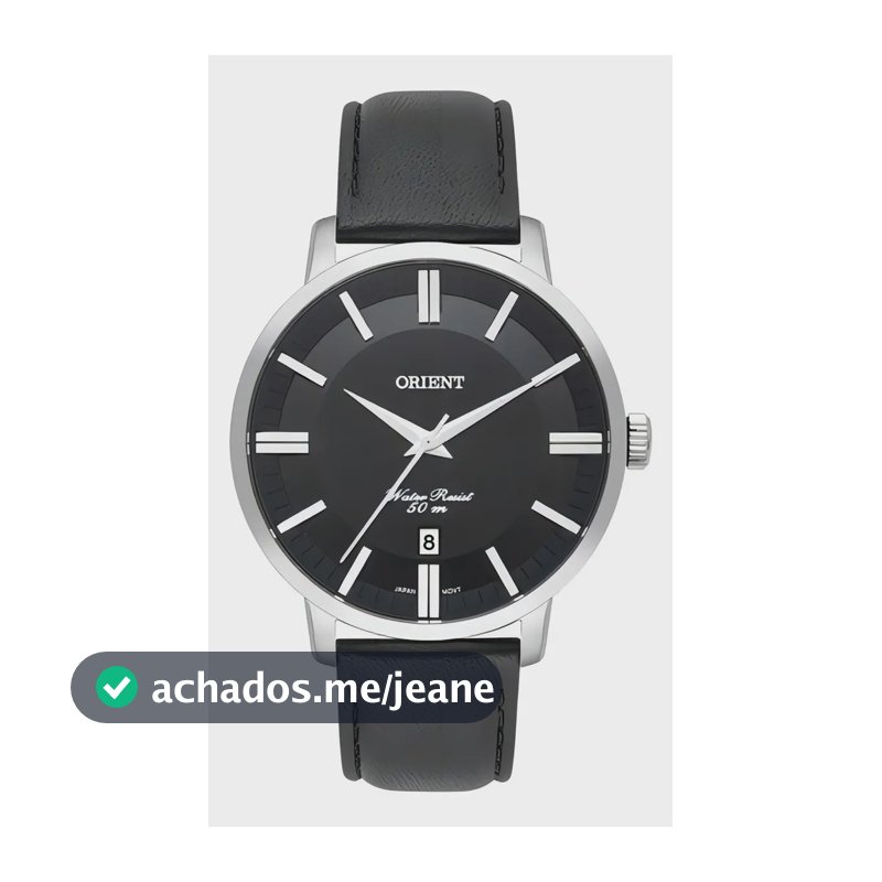 Relógio Masculino Orient MBSC1038 P1PX Aço Inoxidável Couro Preto 5 ATM