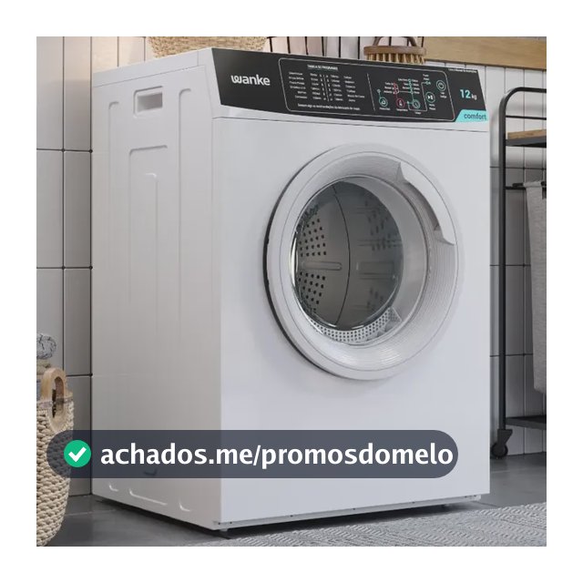 Secadora De Roupa De Piso Wanke 12kg Comfort 12 Programas Branco Promo Wave