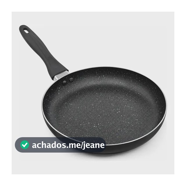 Frigideira Antiaderente Alumínio Haushop Tamanho Grande 24cm Compatível Fogão Gás Cooktop Indução Elétrico Vitro cerâmico Não Gruda, Fácil de Lavar, Cabo Ergonômico, Cor Preto