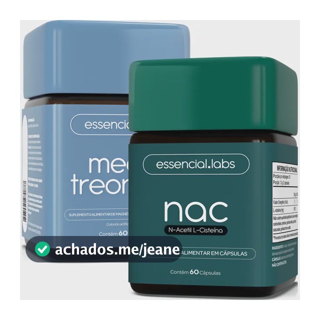 Kit Mega Treonato + Nac 600mg - 60 Cápsulas
