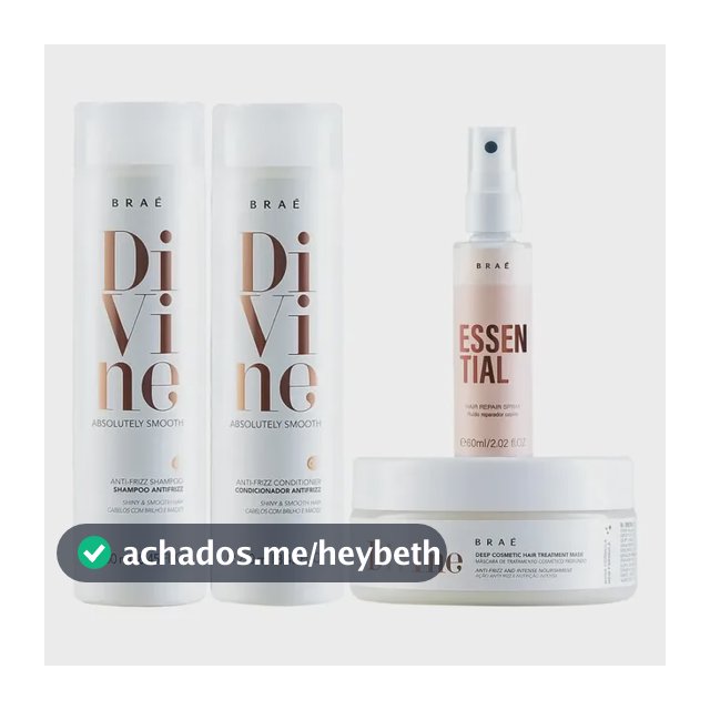 Divine Shampoo + Condicionador + Másc + Mini Essential 200 g- Braé