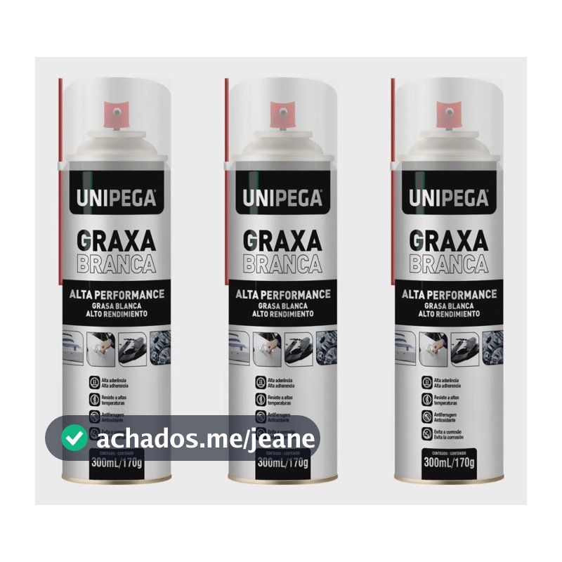 Kit 3 Graxa Em Spray De Alta Performance Br Unipega 300ml