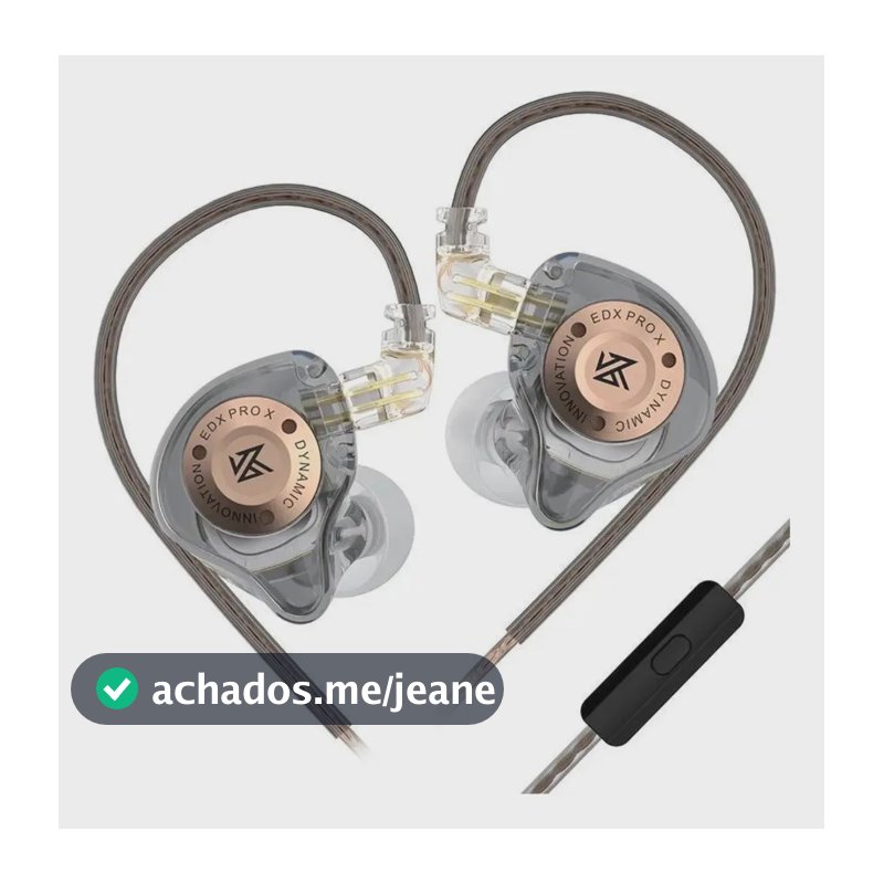 Fone de ouvido in-ear gamer Audio KZ EDX Pro X C/ Microfone