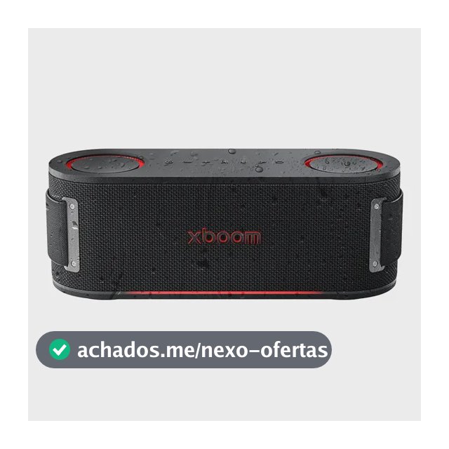 Caixa de Som LG XBOOM Bounce, Bateria recarregável, IP67, até 30h de reprodução, Bluetooth 5.3, luzes multicolor e resistência militar - BOUNCE