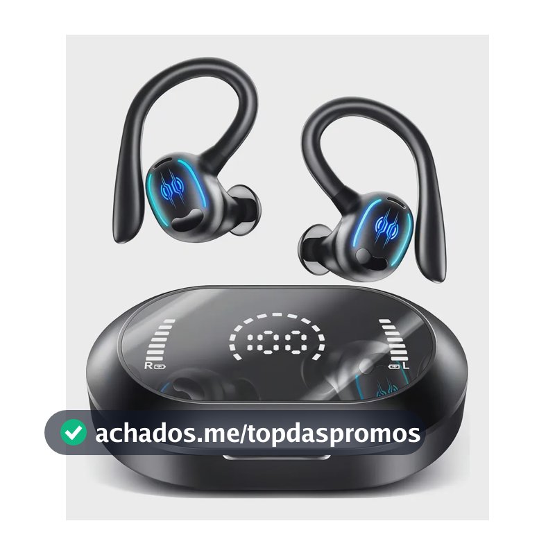 Fones De Ouvido Intra-auriculares Esportivos Bluetooth 5.3 Preto