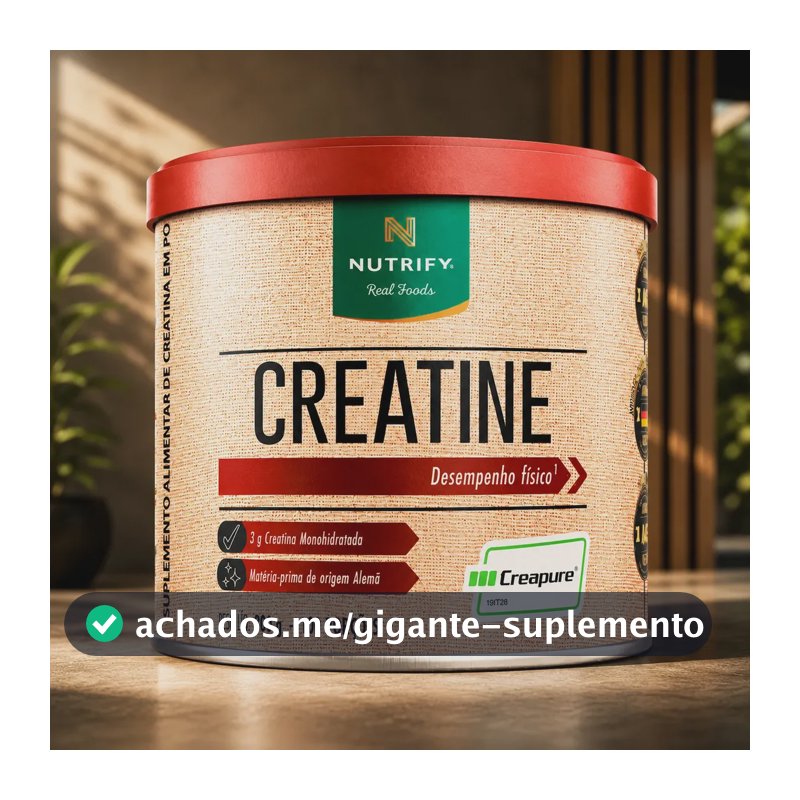 Creatina Creapure Nutrify 300g 100% Pura Monohidratada Sem Sabor