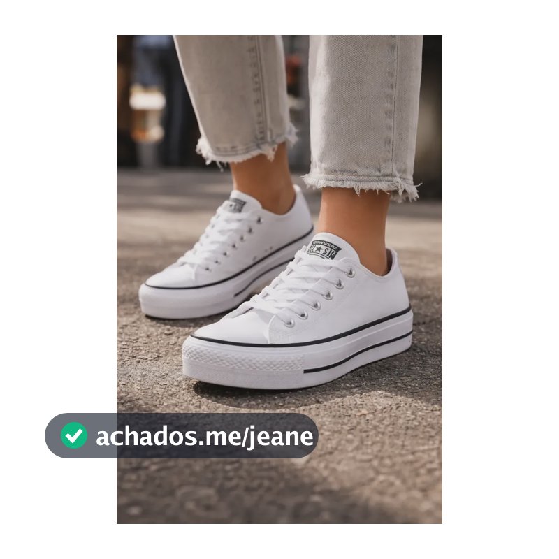 Tênis Chuck Taylor Lift Cano Curto All Star Couro Sintético Branco/preto/branco Liso 42 Br