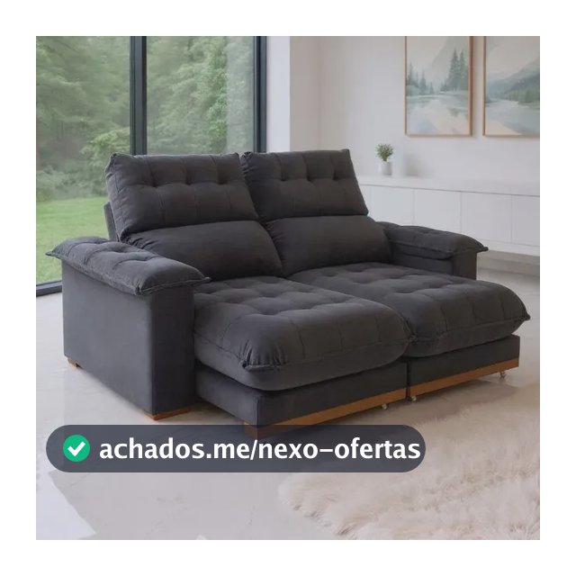 Sofá 2 Lugares 2,00m Retrátil E Reclinável Milano Bom Pastor