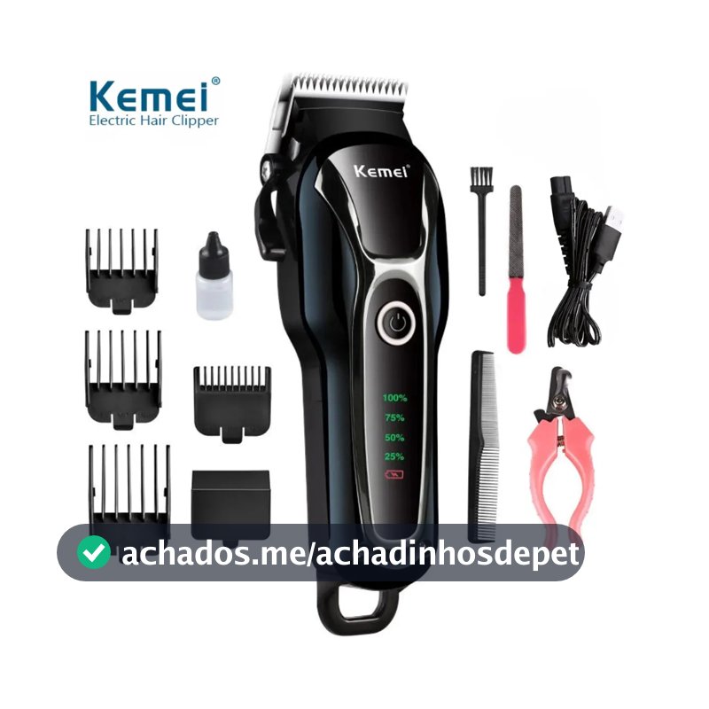 Máquina de Tosa Kemei 1991 Sem Fio 5 W para Cachorros