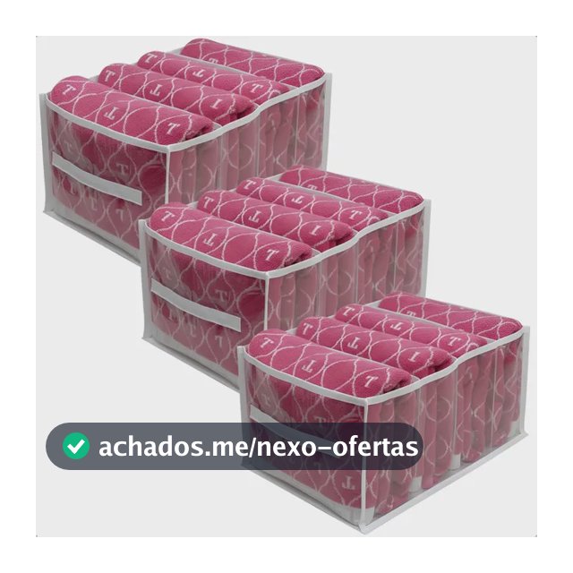 Kit 3 Colmeia Organizadora Plus Gg 32x45x22cm Toalhas Roupas