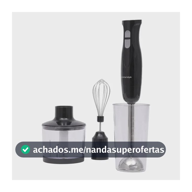 Mixer E Processador 3 Em 1 500w 4 Peças Smart Plus Preto