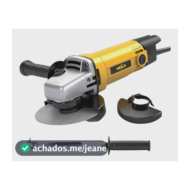 Esmerilhadeira Lixadeira Angular 850w 50/60hz 110/220v 115mm Amarelo 220v 50hz/60hz