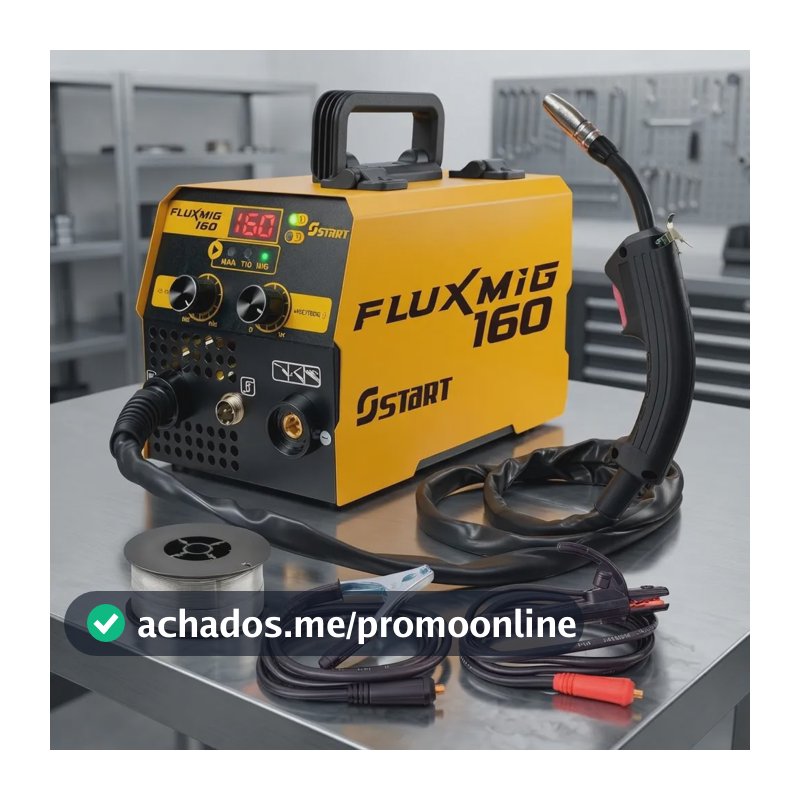 Máquina De Solda Inversora Start 160a Mig Tig Mma 220v Amarelo 220v