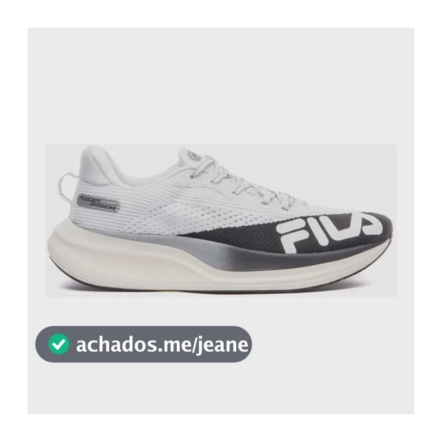 Tênis Fila Racer Speedzone Feminino Corrida E Maratona Branco/preto/cinza Geométrico 37,0 Br