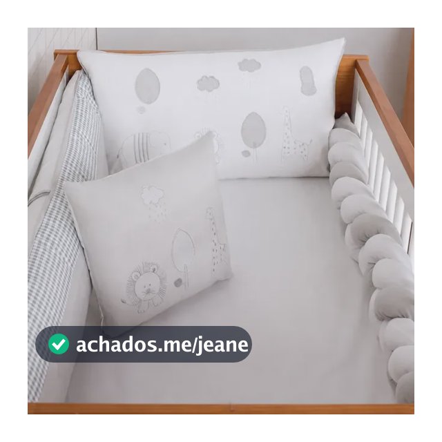 Kit Berço Americano Completo  Algodão Enxoval Bebê Menino Amiguinhos Felizes Cinza