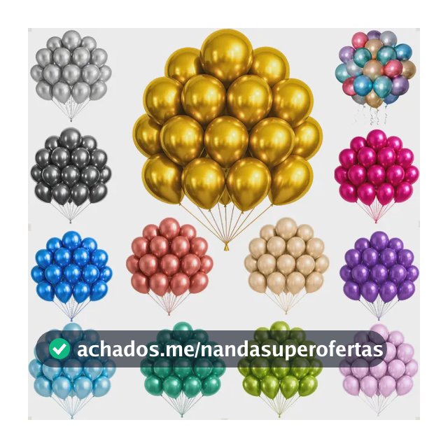 Kit 50 Un Balão Metalizado Bexiga Nº10 Festa Aniversário