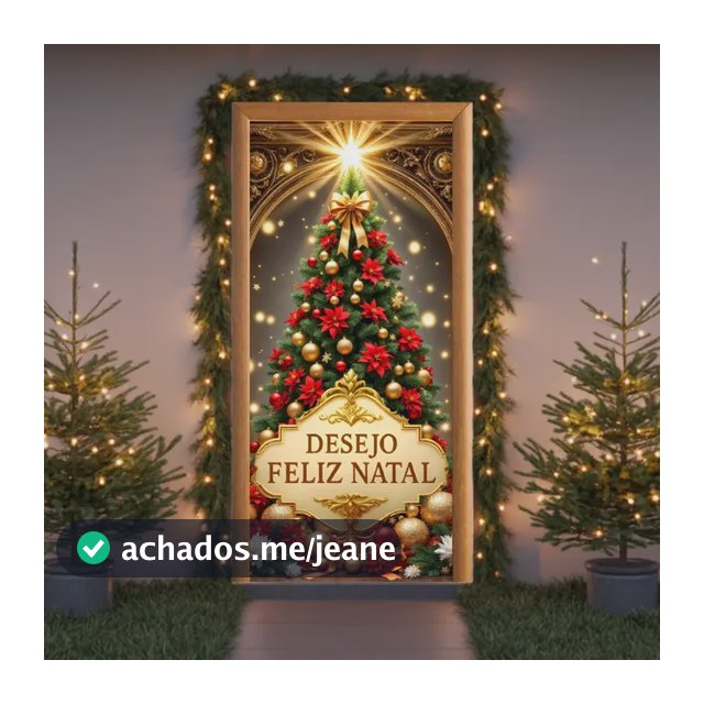 Capa De Porta Natal Guirlanda 0,85x2,10m Decorativa Tecido