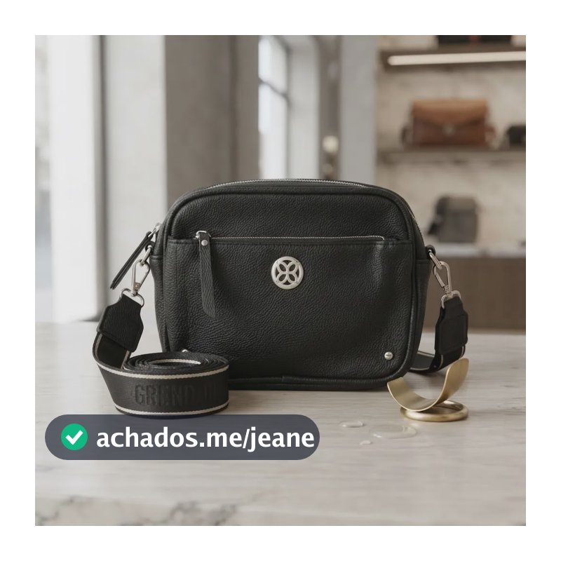 Bolsa Transversal Feminina Preta Pequena Tiracolo Casual Preto