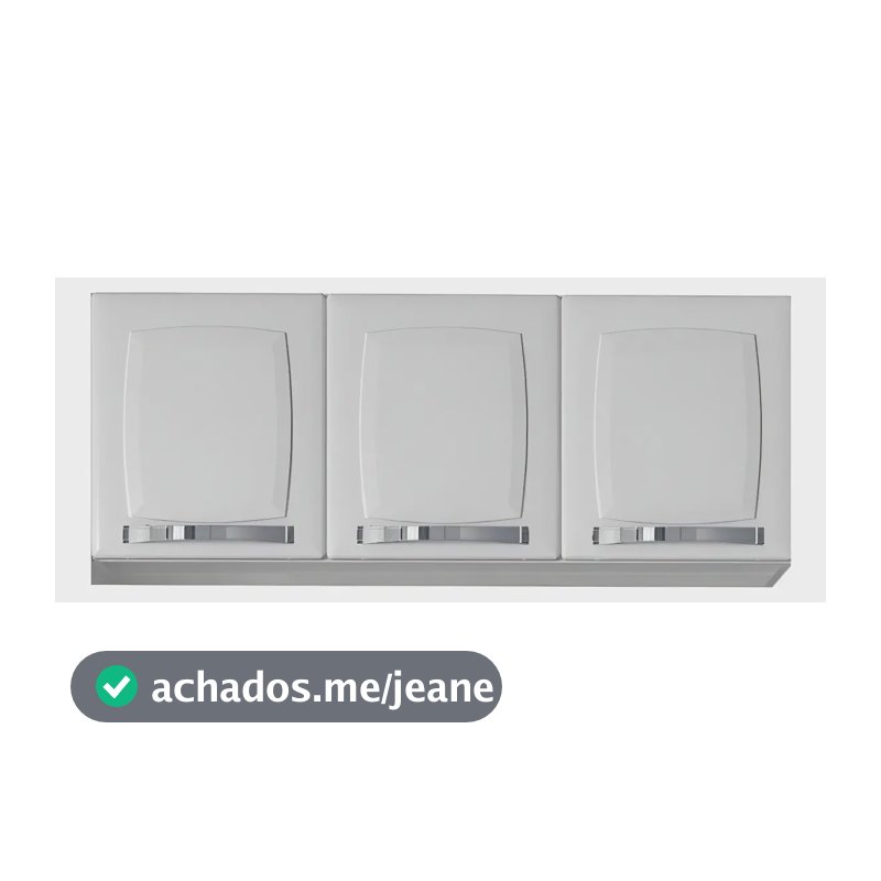Armário De Cozinha Rose 3 Portas Aéreo Suspenso Aço Itatiaia Branco