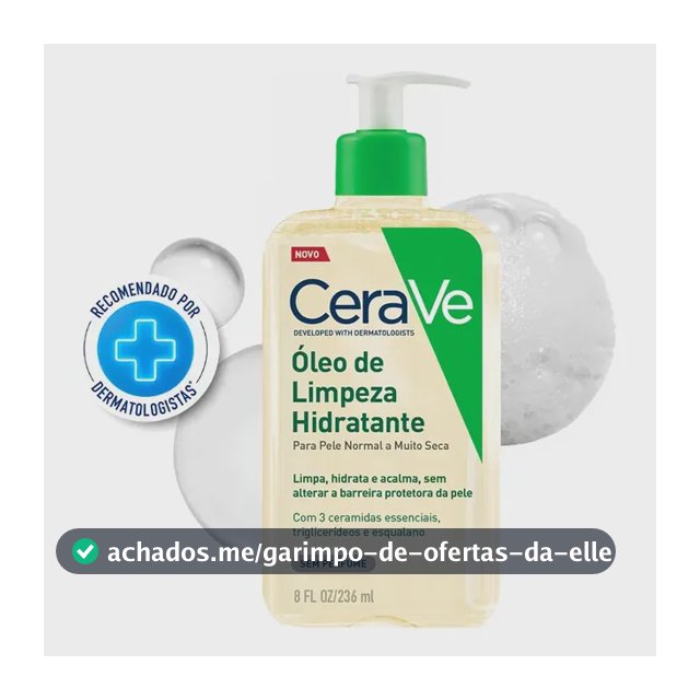 Óleo de Limpeza Facial Hidratante Para Pele Seca e Atópica CeraVe 236ml