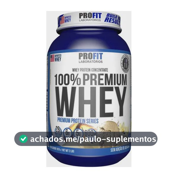 100% Whey Premium - 907g Baunilha - Profit