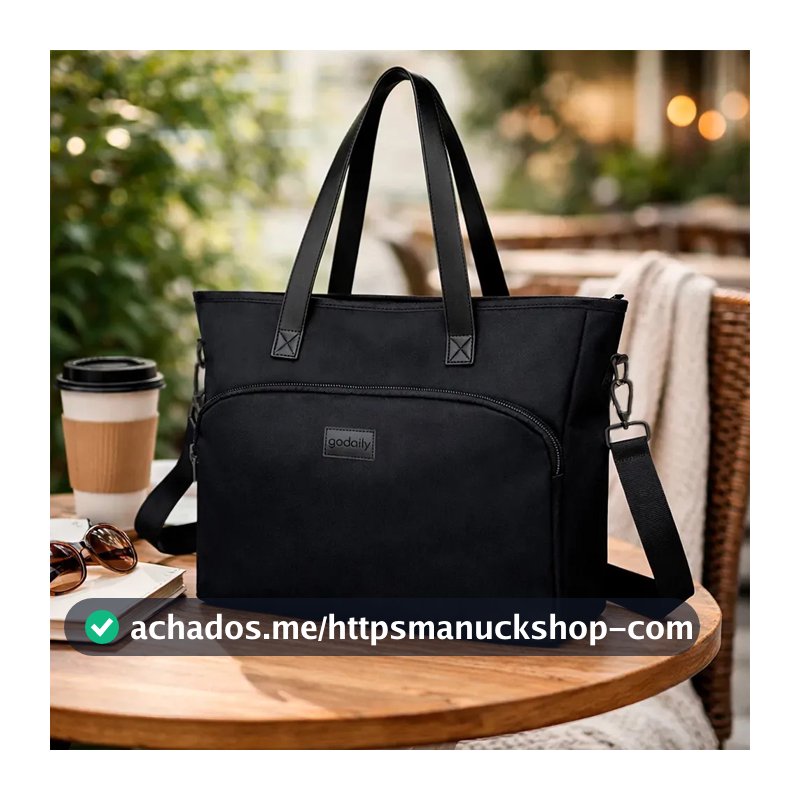 Bolsa Tote Loop Godaily Leve Moderna Feminina Cor Preto