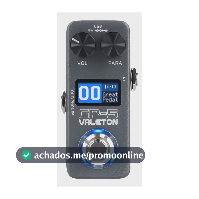 Pedaleira Valeton Gp-5tm Multiefeitos Snaptone Nam Preto