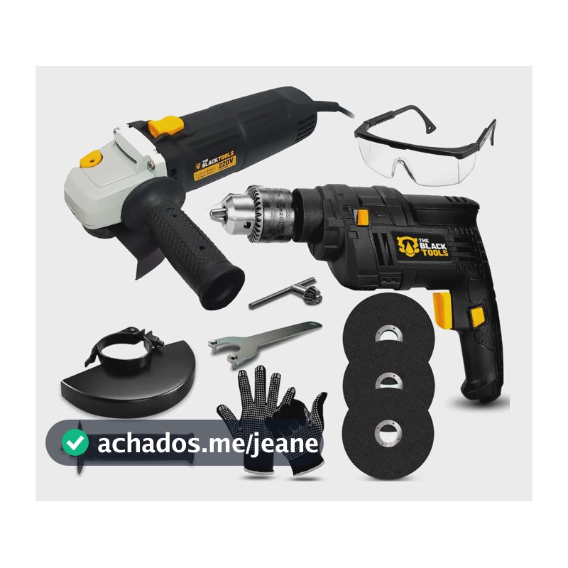 Kit Furadeira De Impacto 550w + Esmerilhadeira Angular 220v