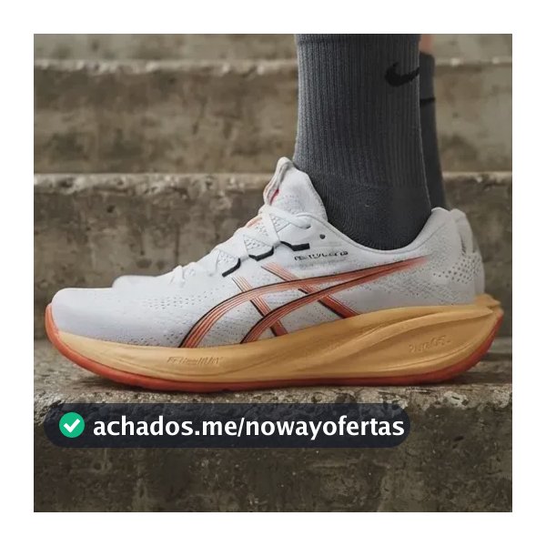 Tênis De Corrida Asics Gel-cumulus 28 Masculino Original Branco/laranja Liso 42 Br