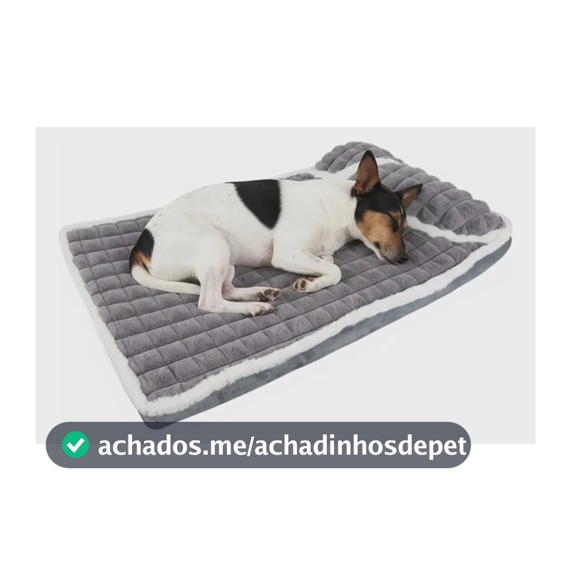 Colchão Ortopédico Médio Duke & Dixie Conforto Pet Lavável Cinza