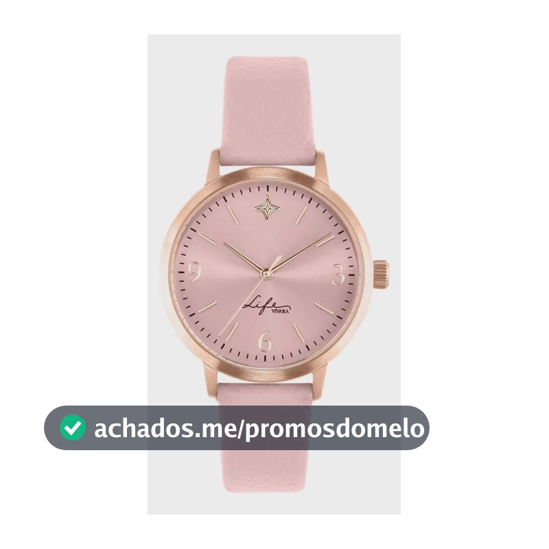 Relógio Life Realizações Feminino Couro Rosé Rosé