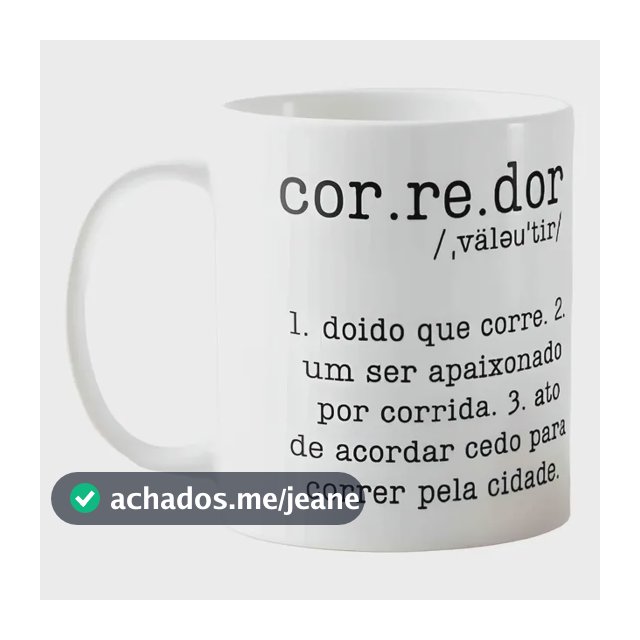 Caneca Corrida Corredor Corredora Maratonista Running