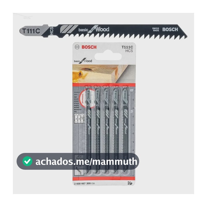 Lâmina De Serra Tico Tico P/madeira 5pçs Bosch T111c Orignal