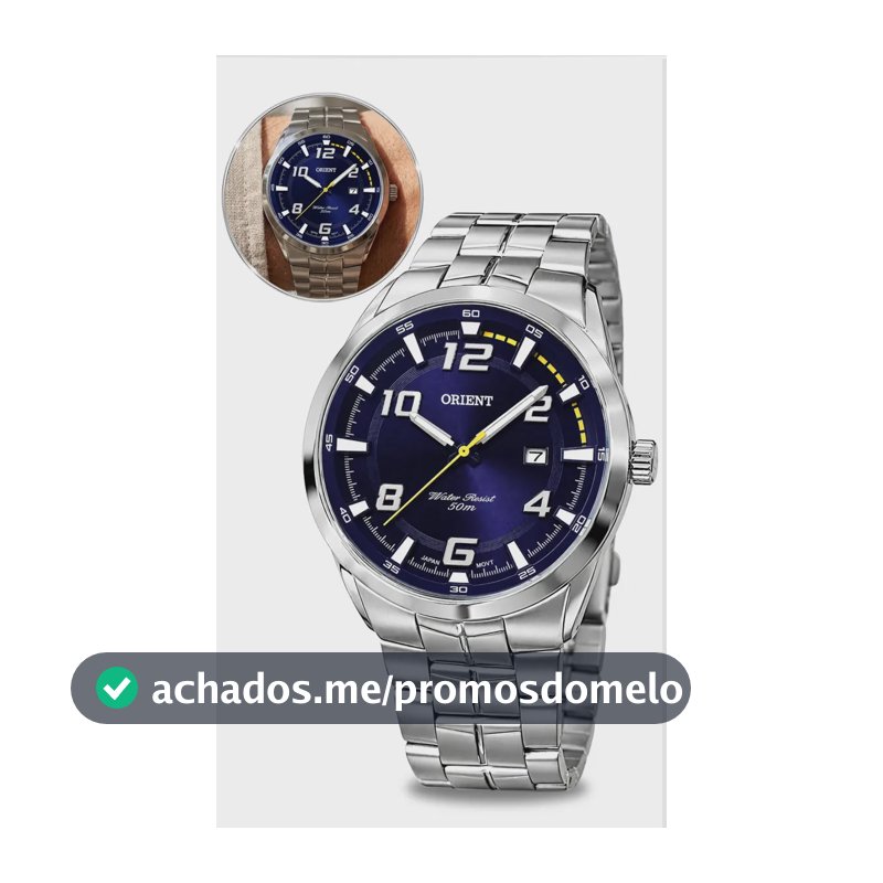 Relógio Orient MBSS1382 Prata Com Calendário à Prova D'água