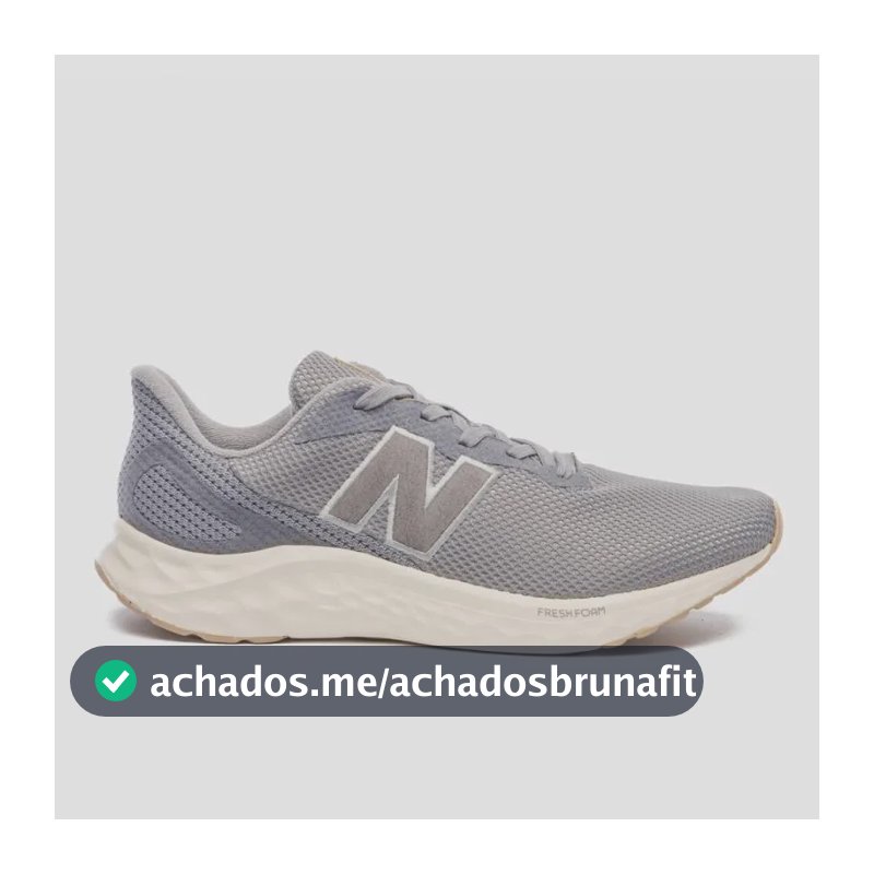 Tênis Masculino Fresh Foam Arishi V4 New Balance Cinza Liso 42 Br