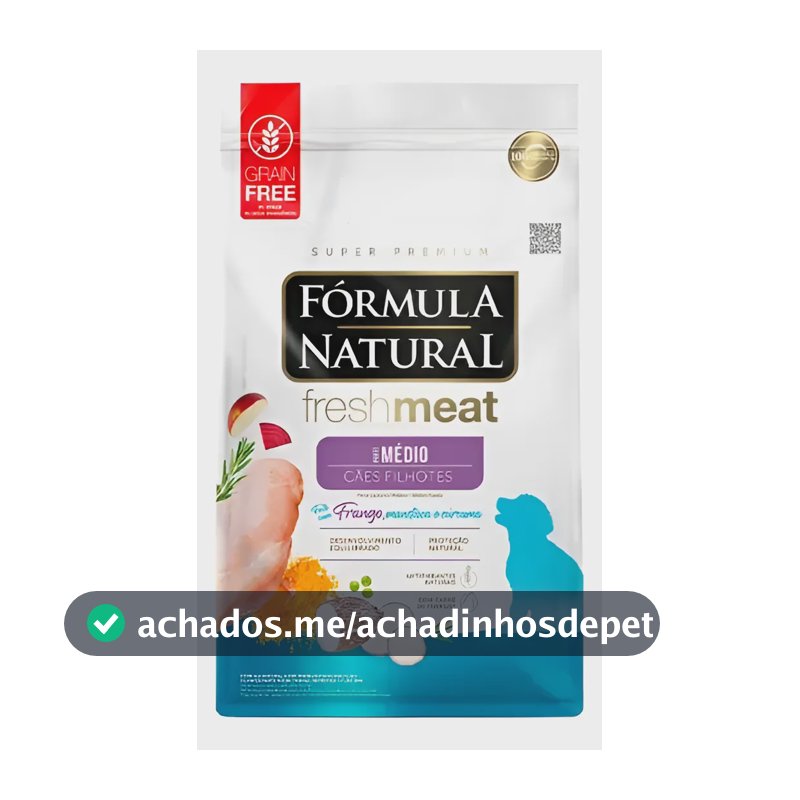 Ração Fórmula Natural Freshmeat Cão Filhote Médio Porte2,5kg