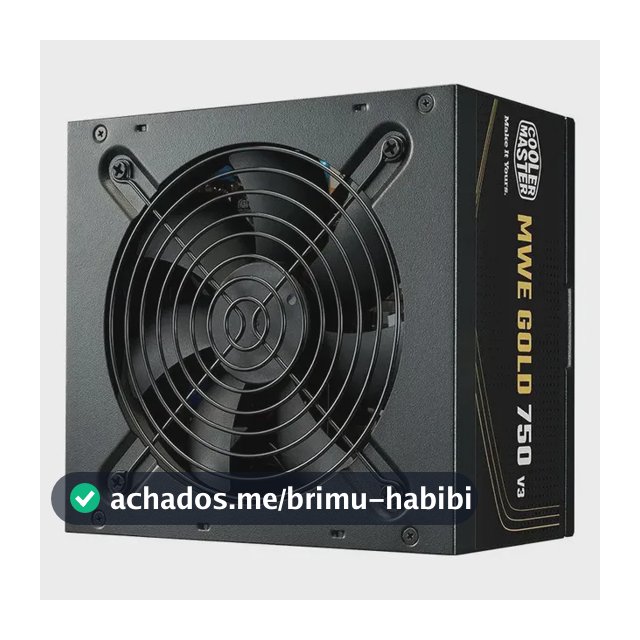 Fonte Cooler Master Mwe 750 V3 750w Atx 3.1 Preto