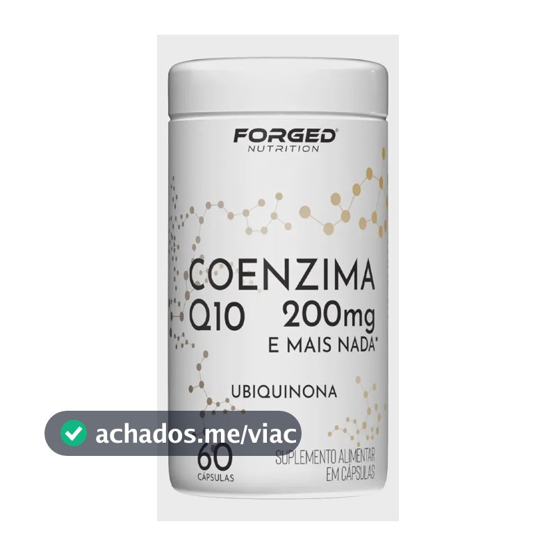 Coenzima Q10 200mg Pura Alta Concentração 60 Cápsulas - Forged Nutrition Sem Sabor