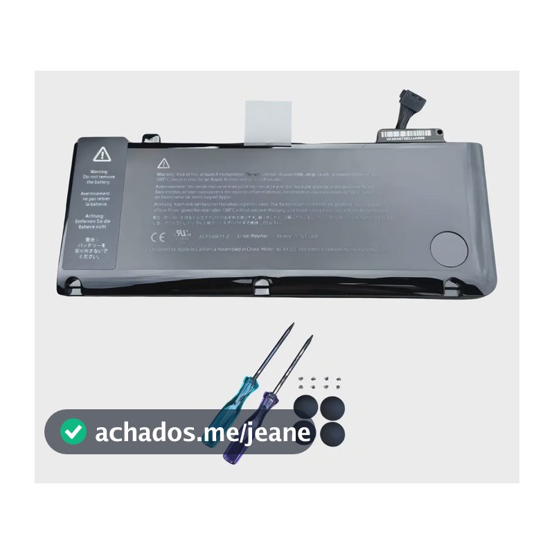 Bateria Reposição MacBook Pro A1322 13" Unibody 2009-2012 Li-Po 10.95V
