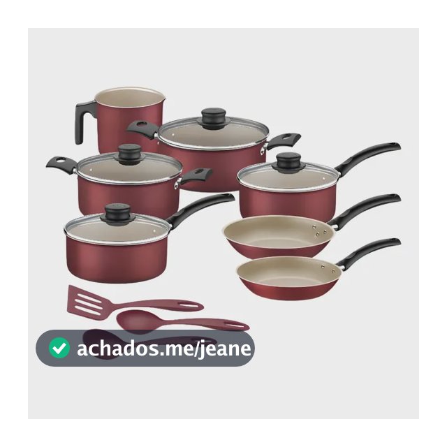 Jogo de Panelas Tramontina Turim em Alumínio com Revestimento Interno e Externo em Antiaderente Starflon Max Vermelho 10 Peças