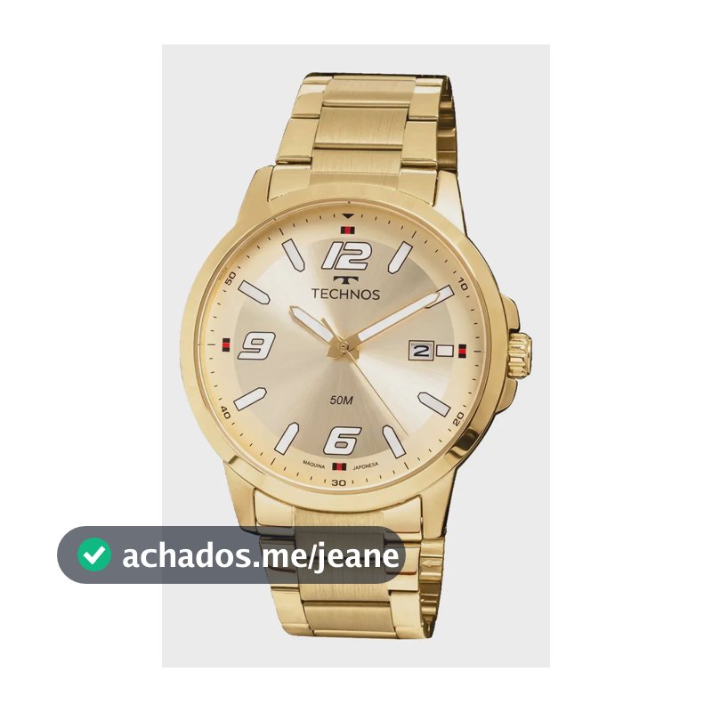 Relógio Technos Masculino Racer Dourado - 2315law/1x