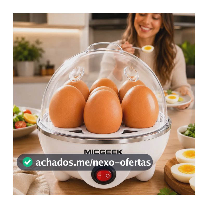 Cozedor De Ovos Automático Panela A Vapor Elétrica Legumes Elétrica Portátil Prático Rápido 7 Ovos Em 5min Micgeek