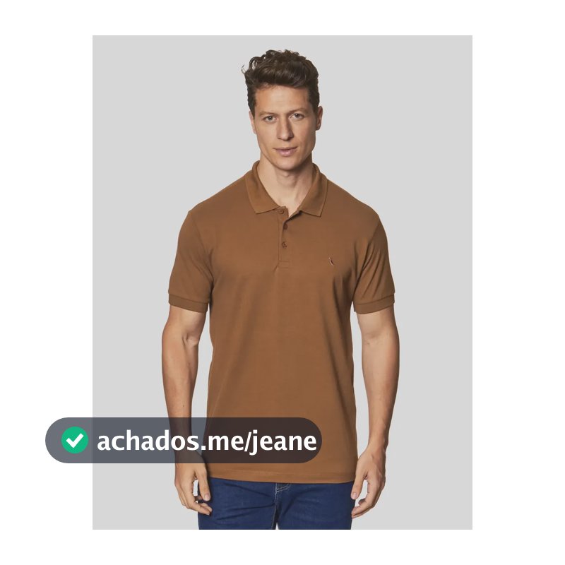 Polo Masculina Reserva Regular New Basic Caramelo Liso M