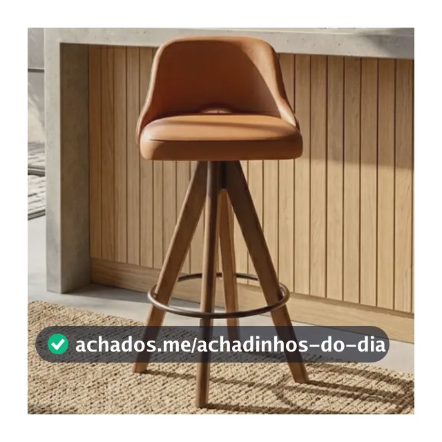 Banqueta Alta Giratória Cozinha Encosto Estofada Confortável