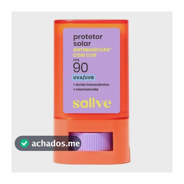 Protetor Solar Bastão Fps90 Com Cor 3 15g Sallve