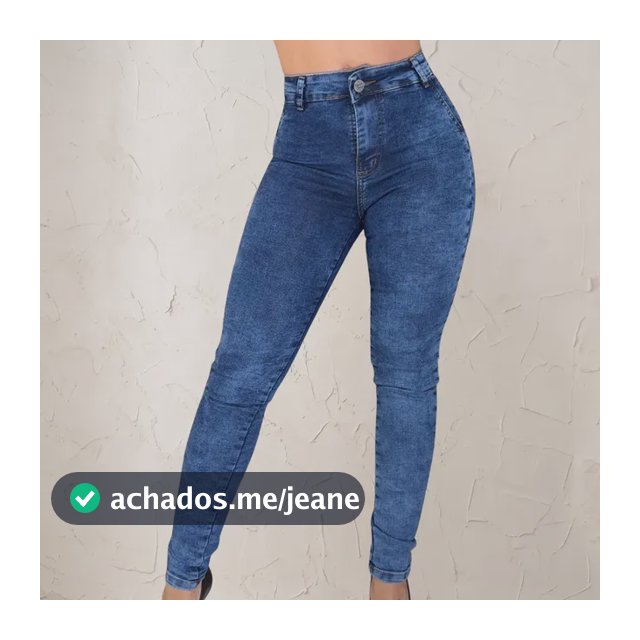 Calça Skinny Empina Bumbum Feminina Jeans Lisa Marmorizada