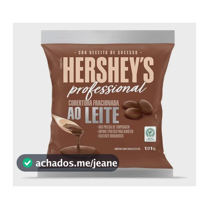 Cobertura Fracionada em Moedas Ao Leite Hershey’s 1,01kg