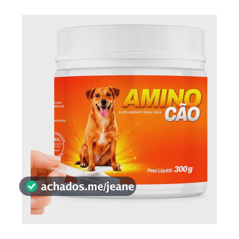 Aminocão Derme Suplemento Cães 300g Pelo Vitaminas Imunidade